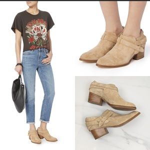 Rag & Bone suede Western style nude beige bootie